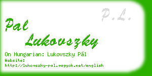 pal lukovszky business card